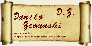 Danilo Zemunski vizit kartica